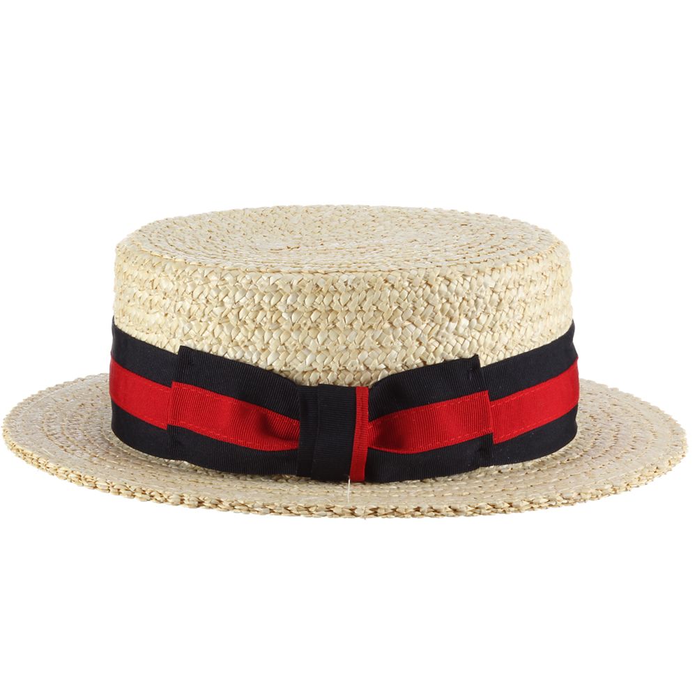 Deluxe Straw Skimmer/Boater Hat
