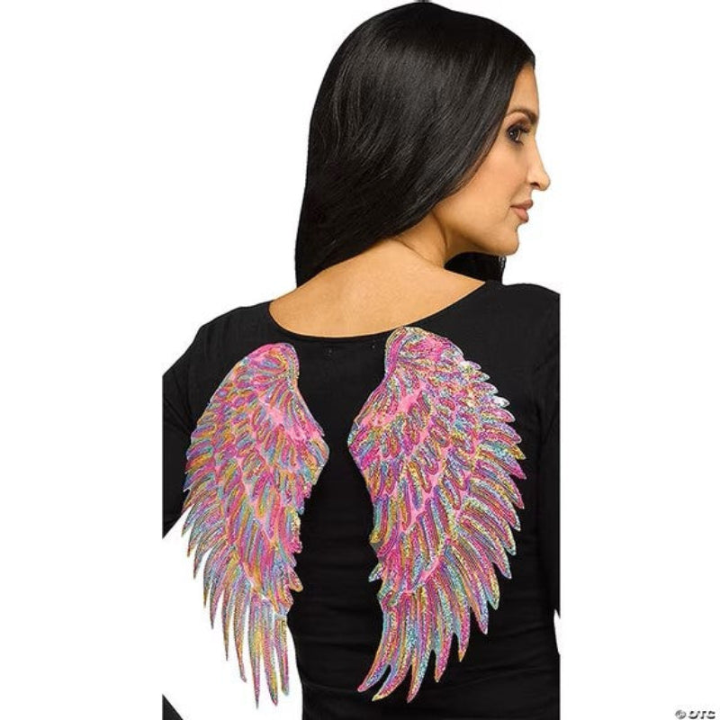 Sequin Wings Rainbow Multi-Color Adult