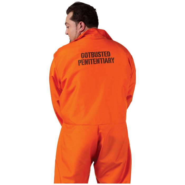Got Busted Orange Prison Jumpsuit Costume for Adults