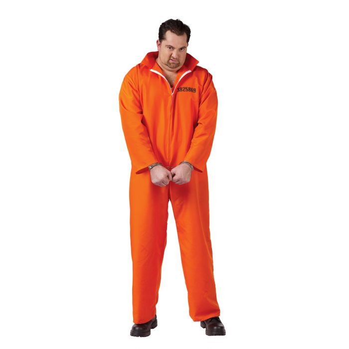 Got Busted Orange Prison Jumpsuit Costume for Adults