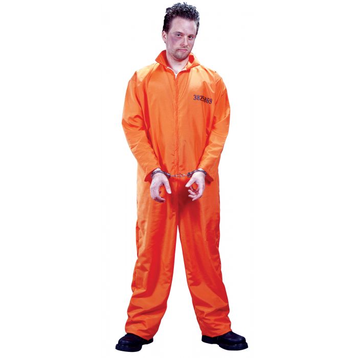 Got Busted Orange Prison Jumpsuit Costume for Adults