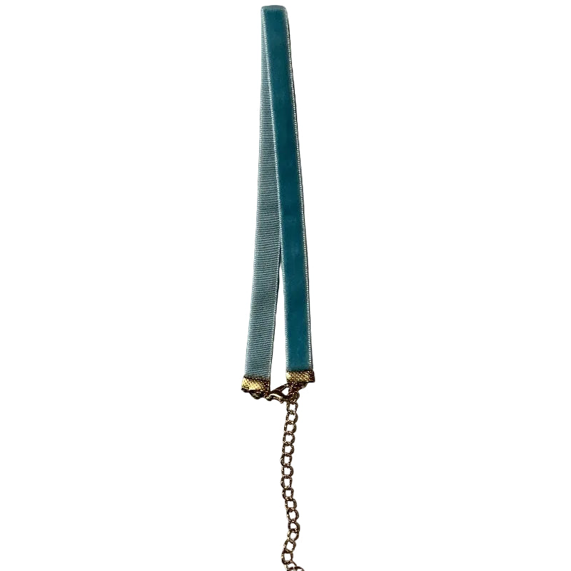 Colorful Ribbon/Velour Collar