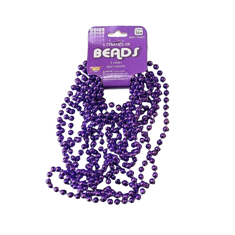 Mardi Gras Beads - 6 Pack