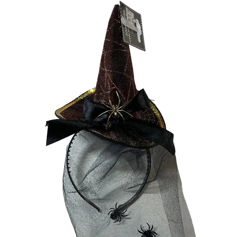 Mini Veil Witch Hat Headband