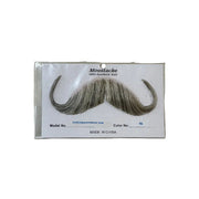 Gray Handlebar Synthetic Hair Moustache
