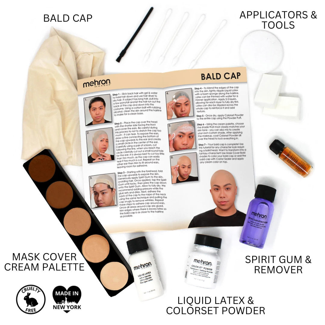 Bald Cap Kit With Makeup