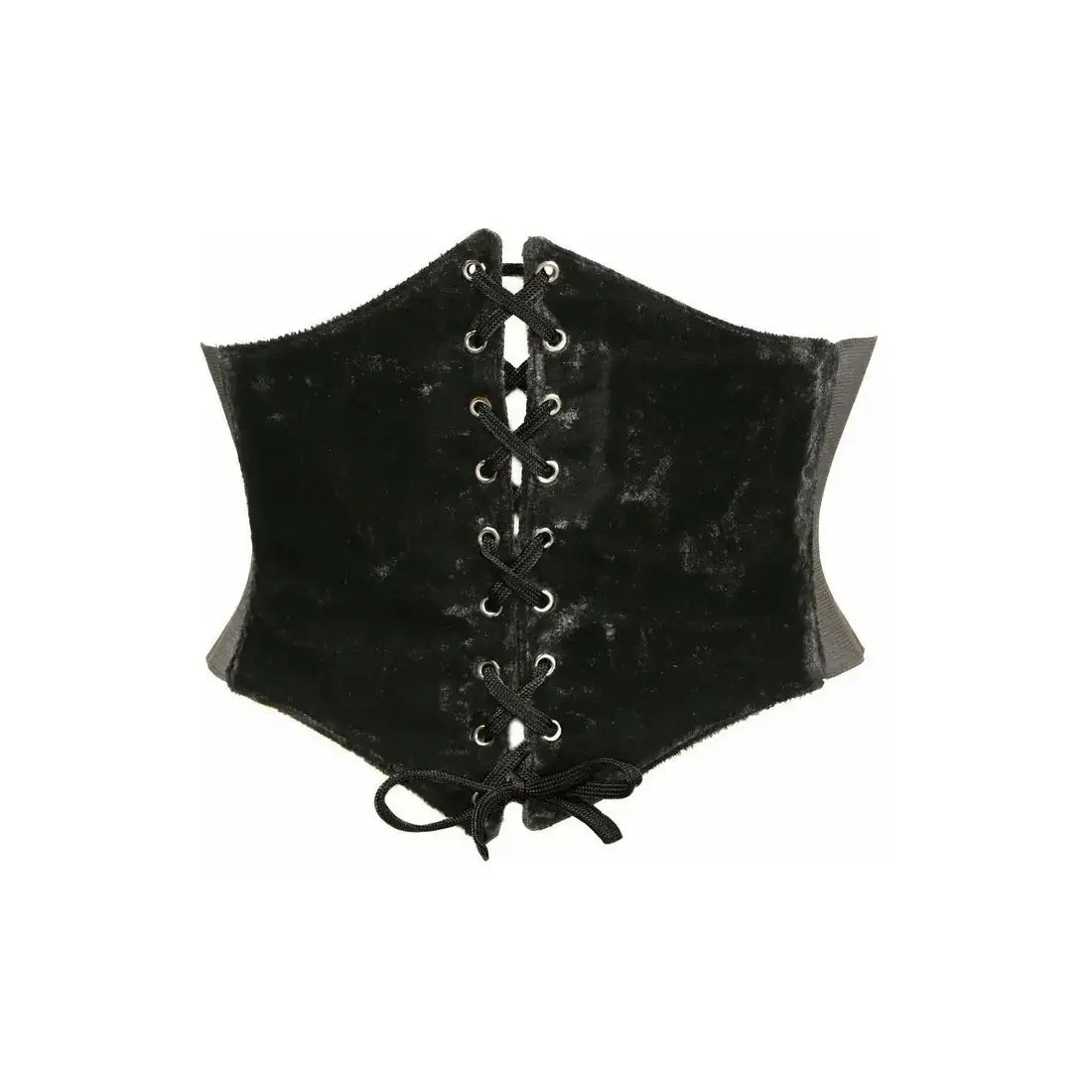Lavish Black Velvet Corset Belt Cincher