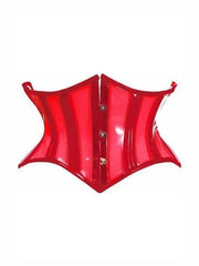 Lavish Clear Red Curvy Cut Mini Cincher Corset