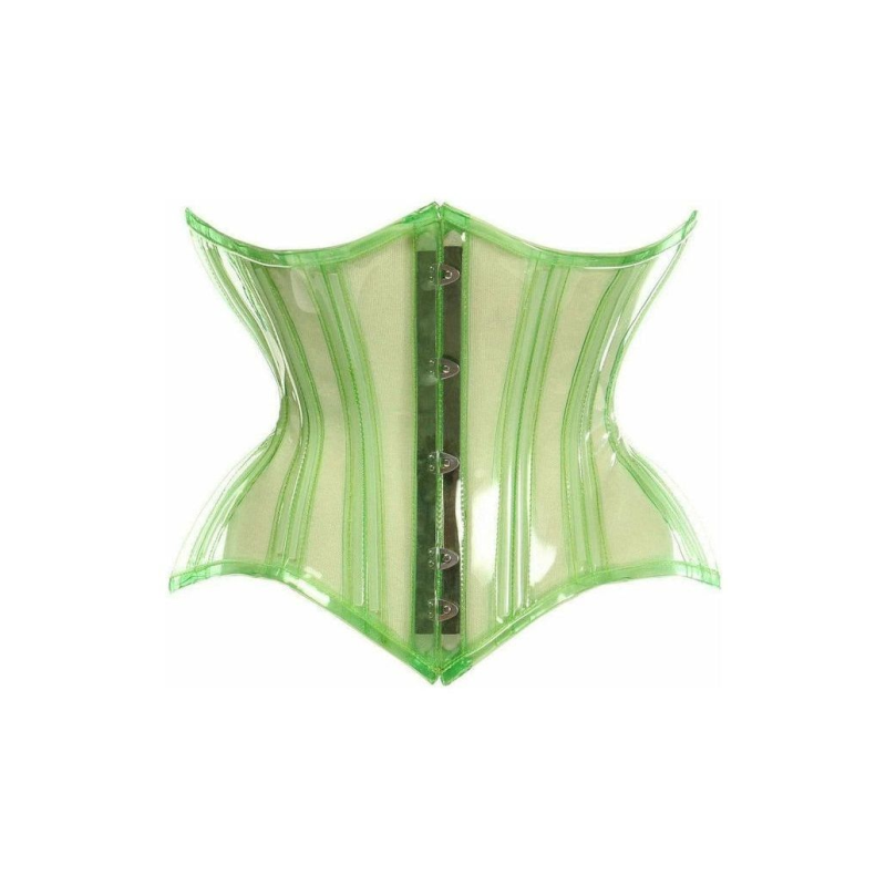 Lavish Green Clear Curvy Underbust Waist Cincher Corset