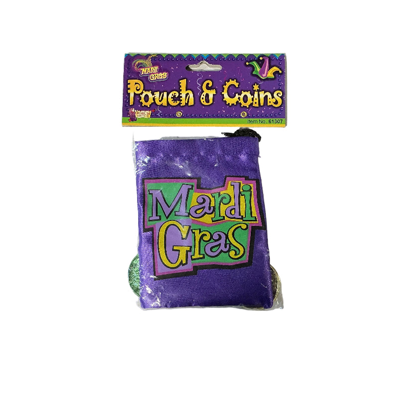 Mardi Gras Pouch and Coins