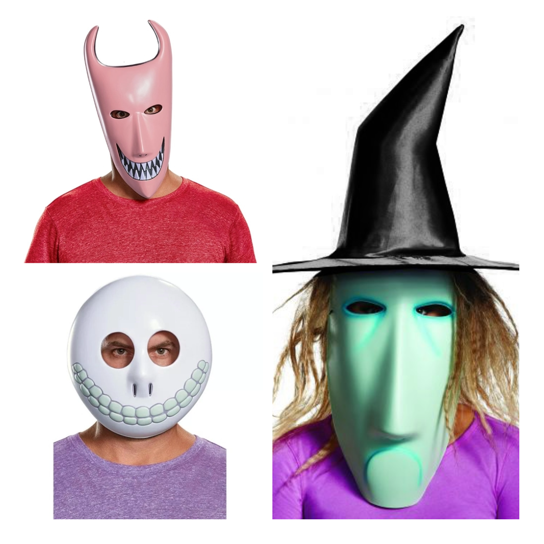 Nightmare Before Christmas Lock, Shock, and Barrel Mask Set