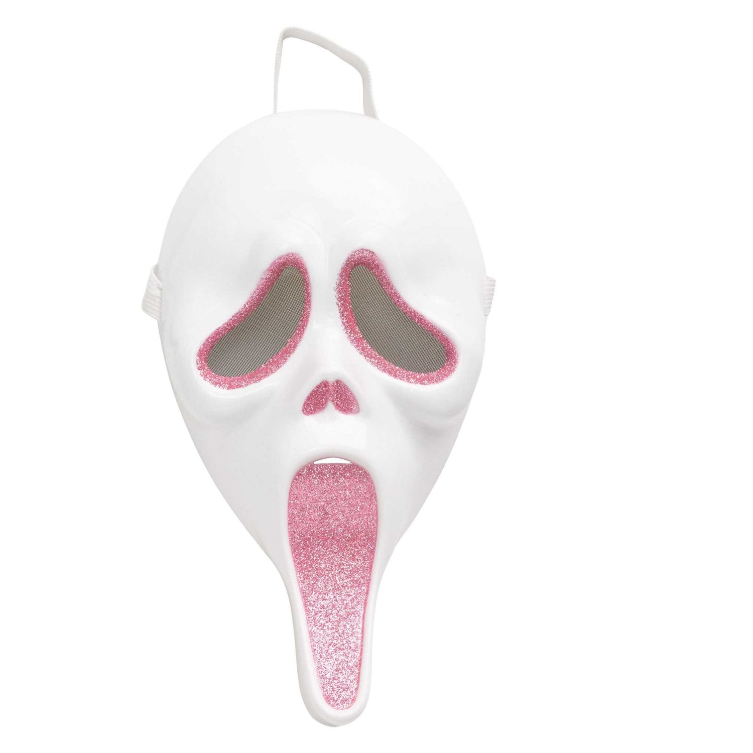 Pink Glitter Ghost Face Adult Costume with Mask