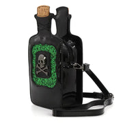 Poison Bottle Skull and Crossbones Cross Body Bag