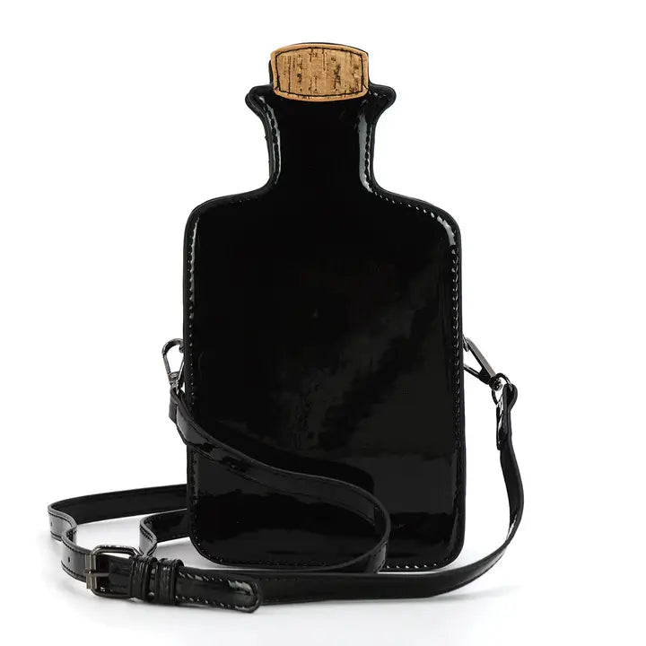 Poison Bottle Skull and Crossbones Cross Body Bag