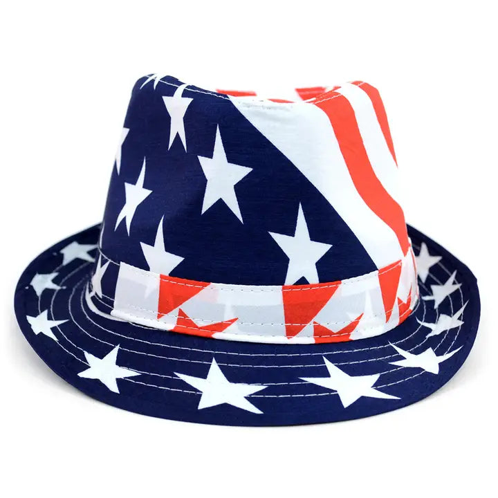 Stars & Stripes American Flag Fedora Hat