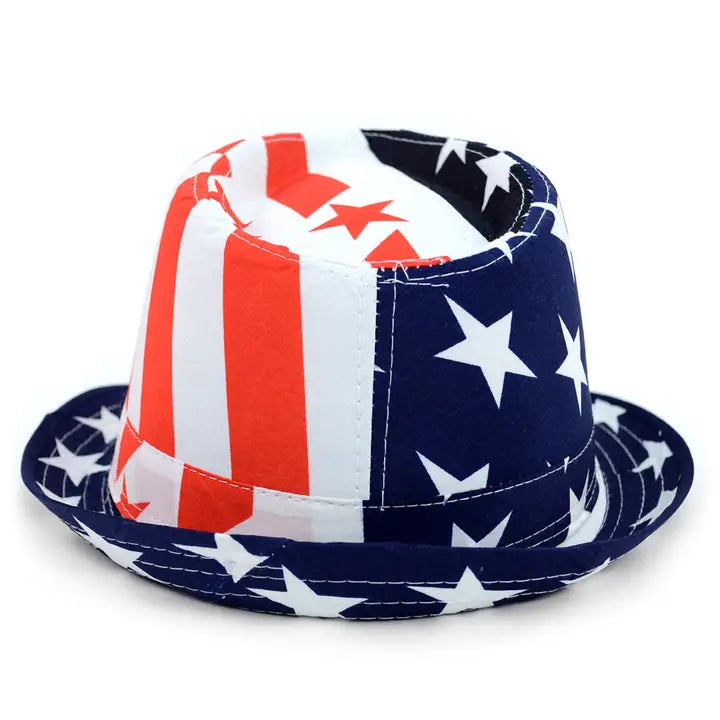 Stars & Stripes American Flag Fedora Hat