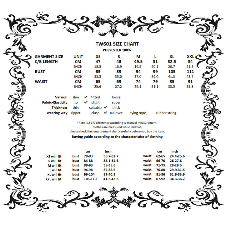 Sizing Chart