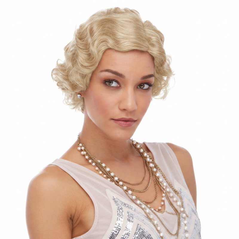Roaring 20's Finger Wave Flapper Wig