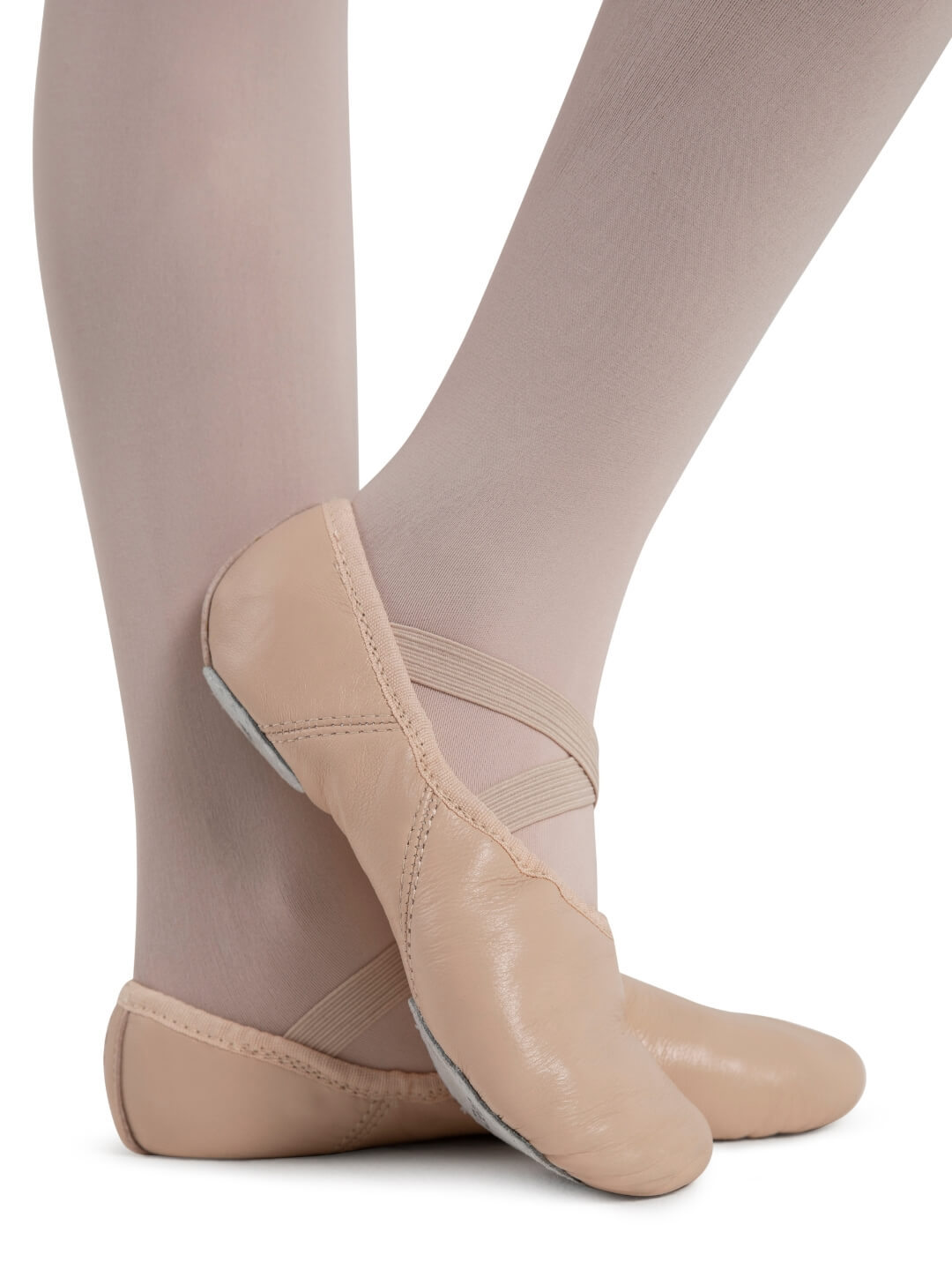 Kids Juliet Leather Ballet Slippers Light Pink- Capezio® 2027C
