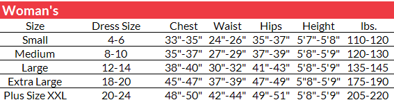 Sizing Chart