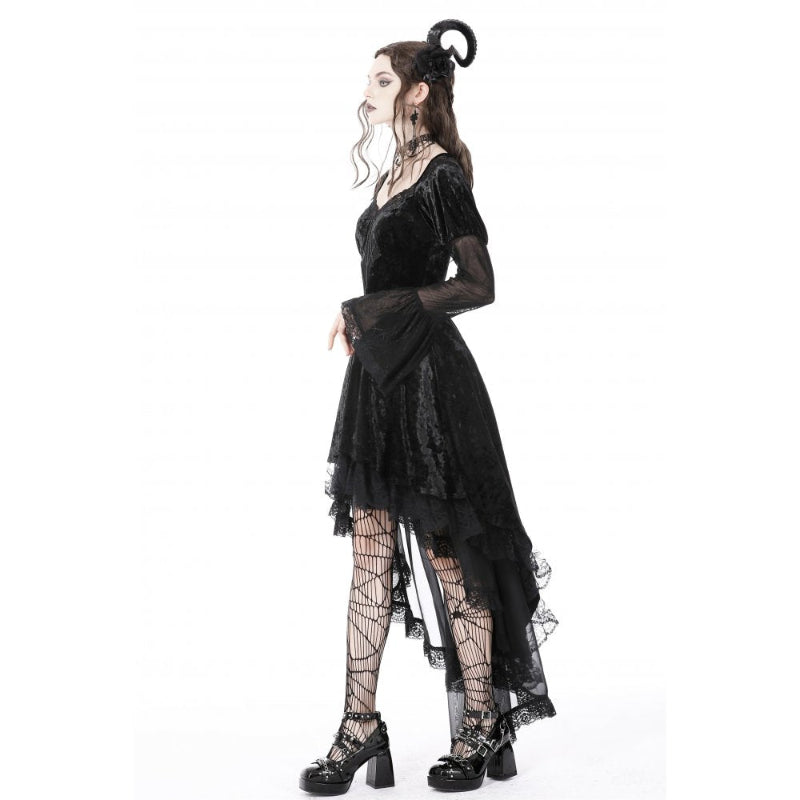 Spider Queen High Low Velvet Dress Adult