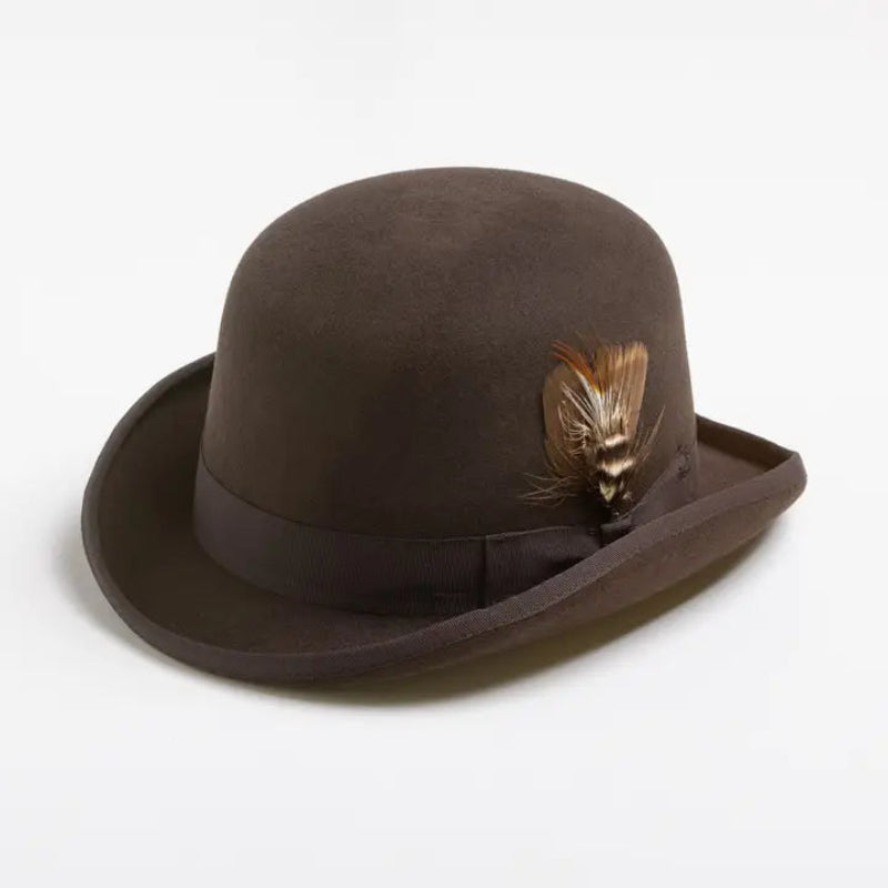 Bowler Chocolate Brown Hat Size XL