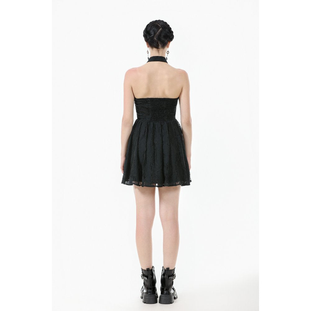 Clestial Bloom Lace Halter Dress