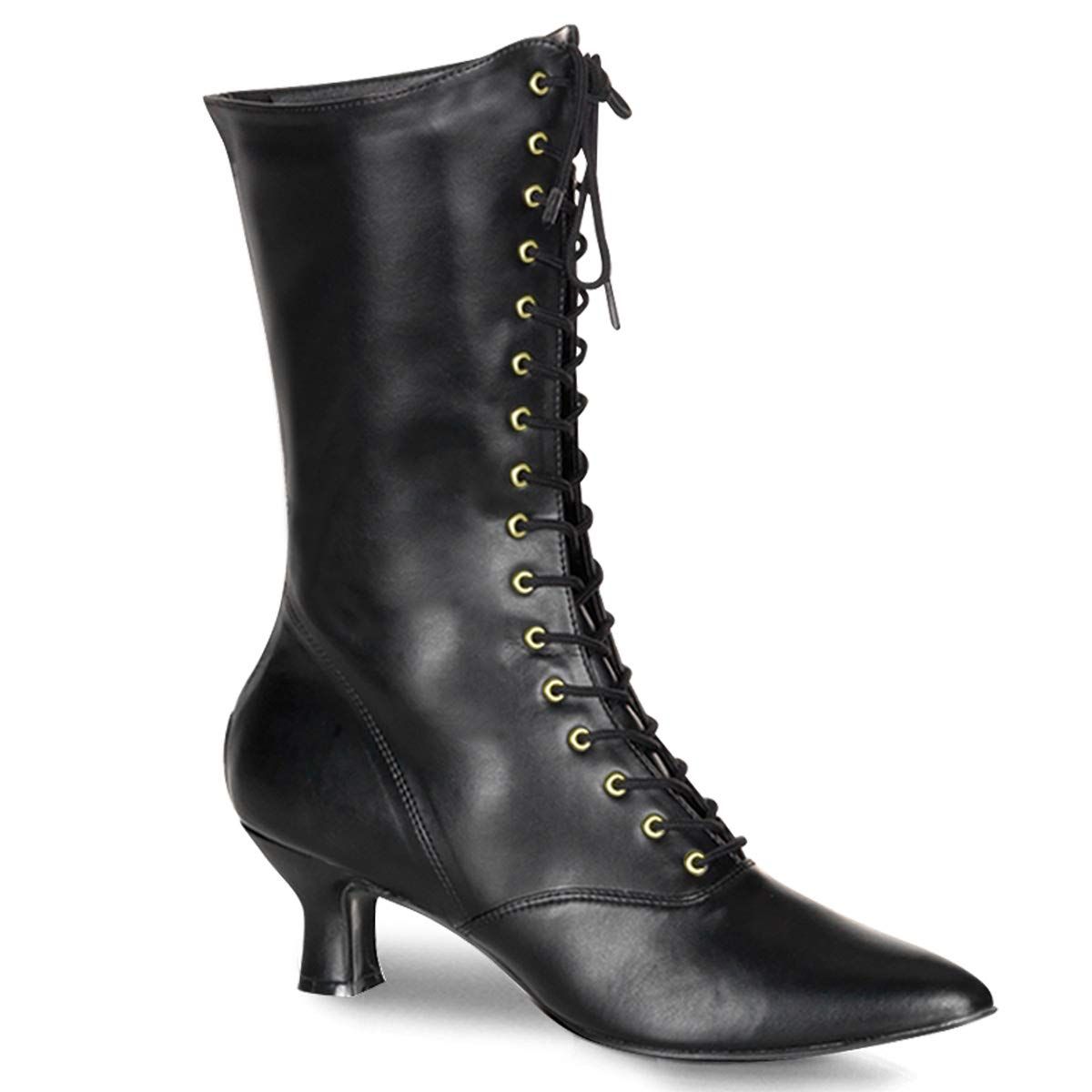 Victorian Lace Up Boots - Black