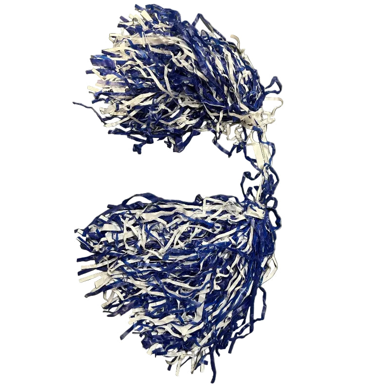 Blue and White Pom Poms