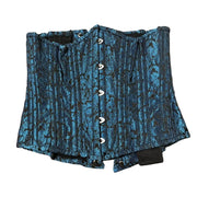 Brocade Underbust Corset Teal 26"