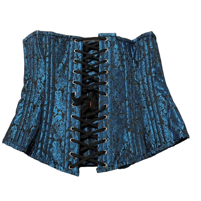 Brocade Underbust Corset Teal 26"