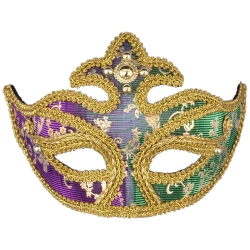 Color Changing Mardi Gras Half Mask