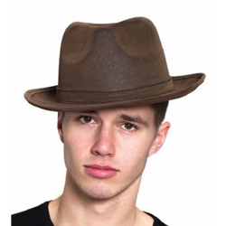 Brown Gangster Hat | The Costumer
