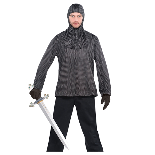 Knight's Chainmail Tunic with Hood