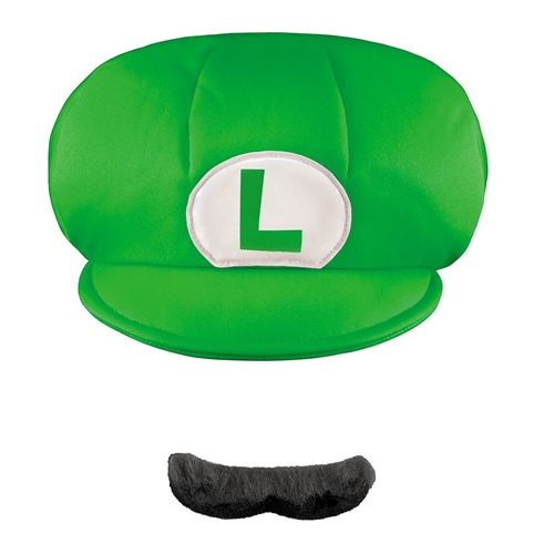 Luigi Child Hat & Mustache | The Costumer