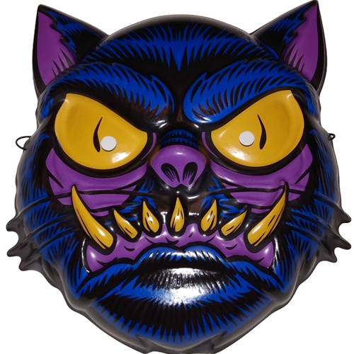 Scratch Vintage Cat Retro Halloween Mask