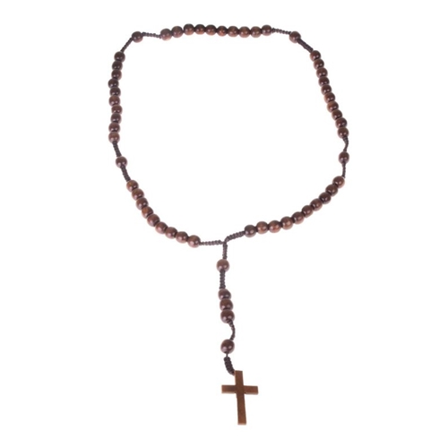 Wooden Prayer Beads with Cross