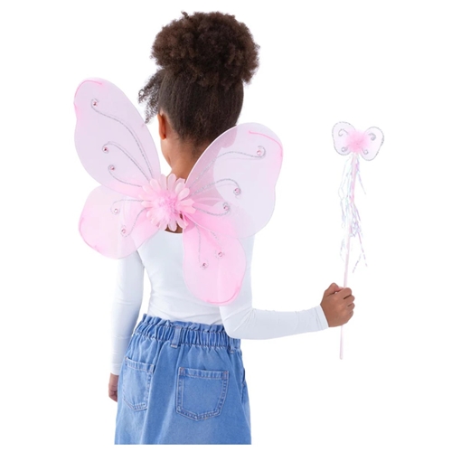 Pink Butterfly Wings and Wand