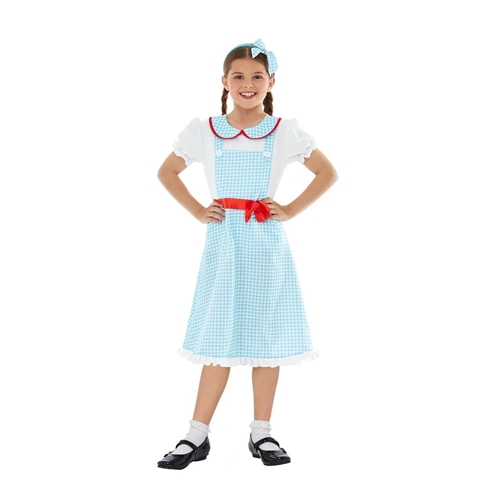 Country Girl Blue and White Child Costume