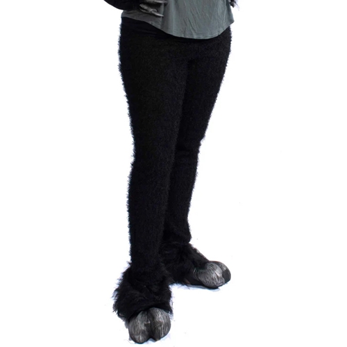 Furry Black Costume Leggings