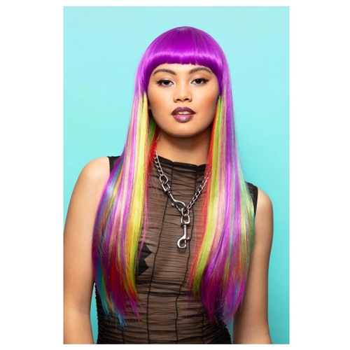 Downtown Diva Vivid Rainbow Wig