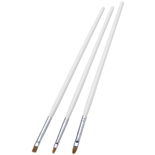 White Makeup Brushes Essentials (3pc.)