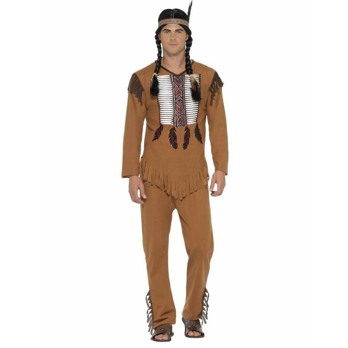 Native American Warrior Adule Costume, Medium