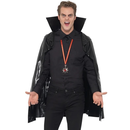 PVC Black Vampire Cape