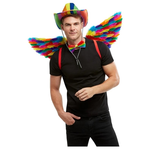 Rainbow Feather Wings