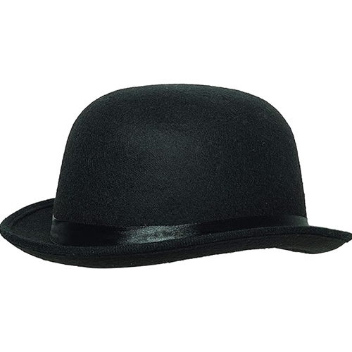 Black Felt Bowler Hat