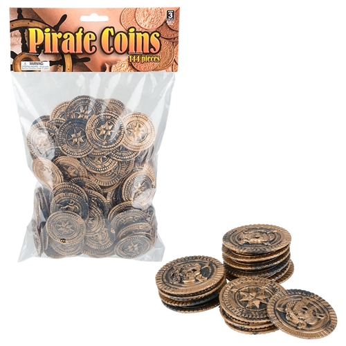 144 Pack of Aged Gold Pirate Coins