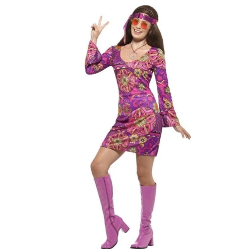 Woodstock Hippie Chick Adult Costume Size 1X