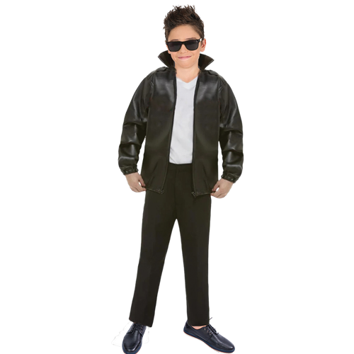 Rocking Rebel Kids Costume Faux Leather Jacket and Glasses