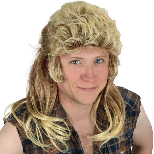 Dirty Joe Mullet Wig Dirty Blonde or Brown